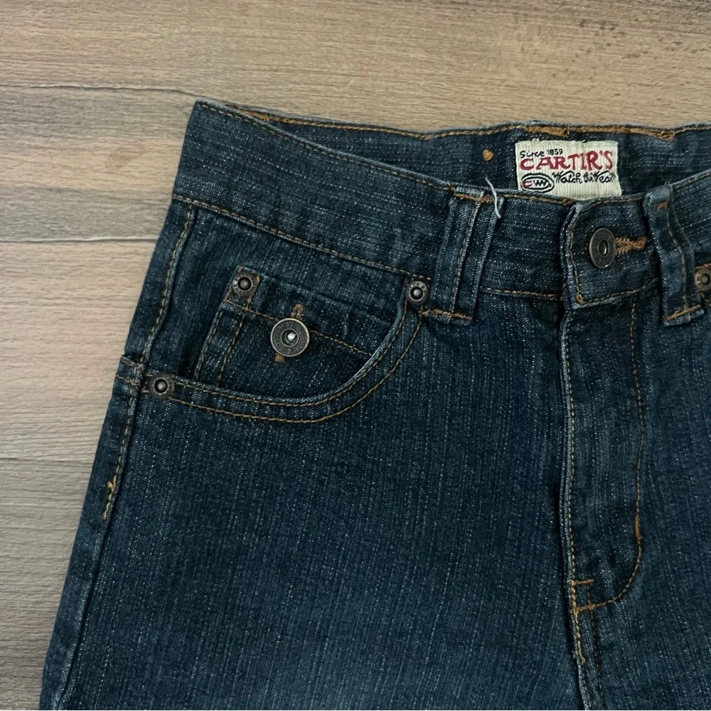 Vintage 90s Y2K Carter's Watch the Wear Youth Denim Shorts Jorts Size 7